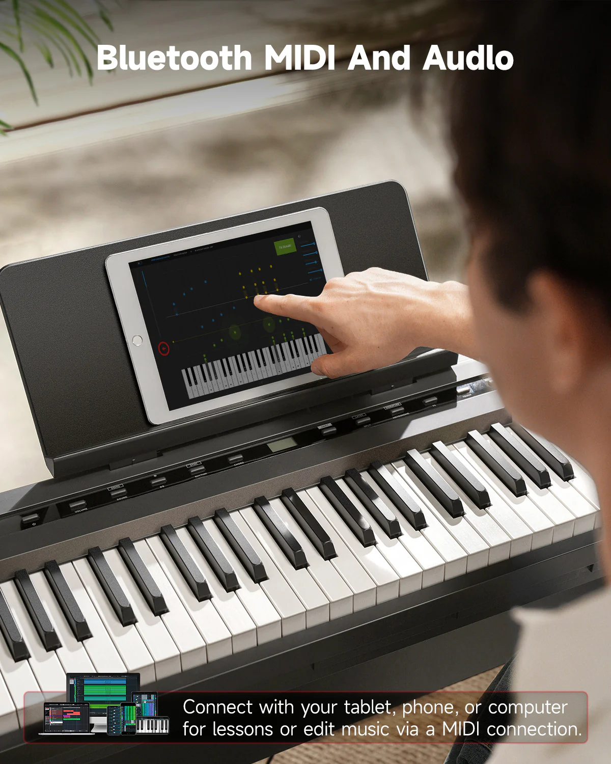 Donner DEP-16 Weighted Digital Piano with Dual-mode Bluetooth - Image 17