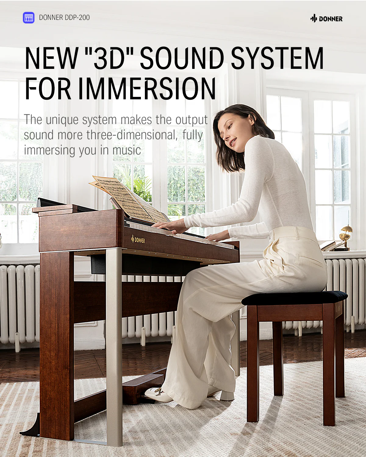 Donner DDP-200 Graded Hammer Action Digital Piano - Image 15