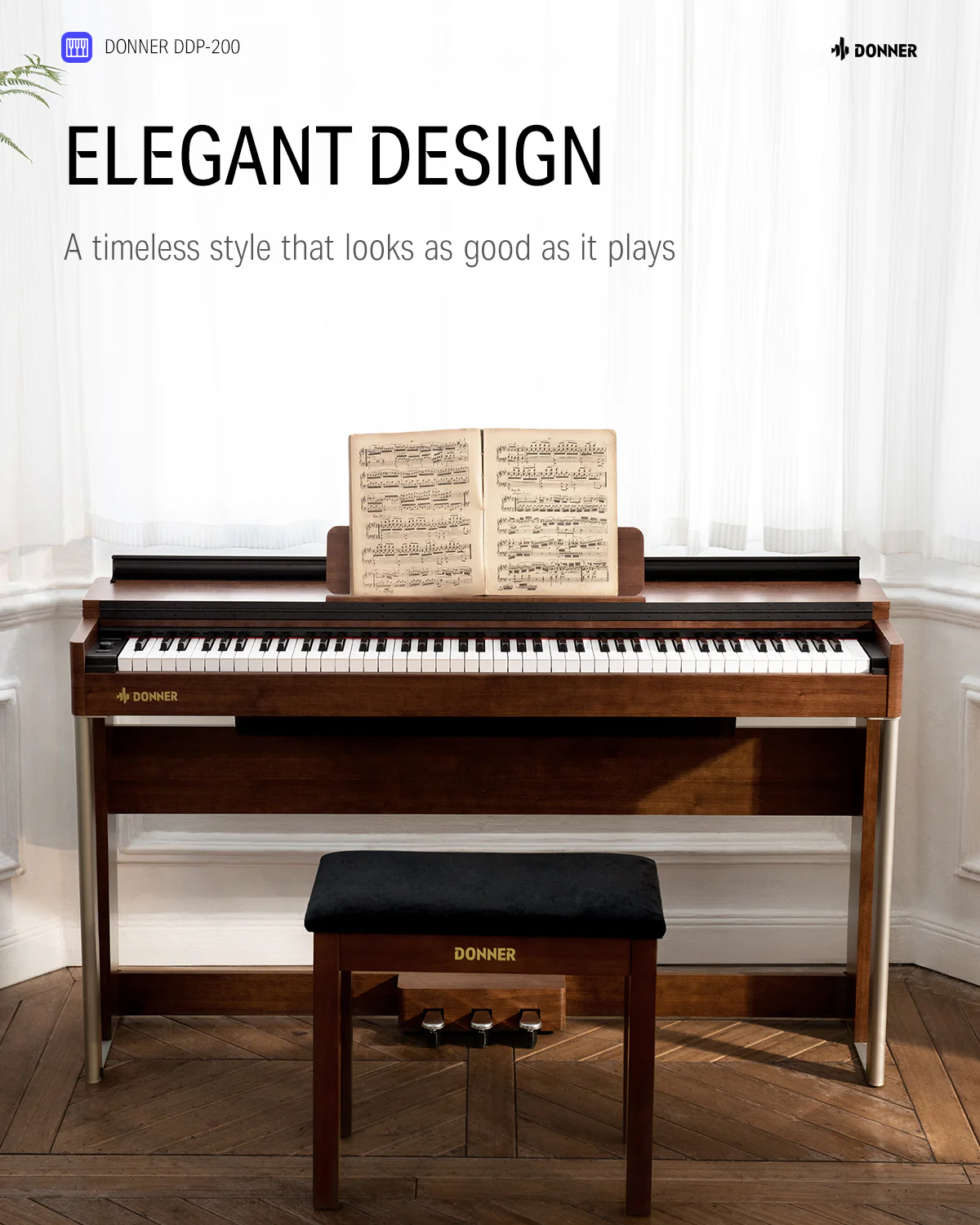 Donner DDP-200 Graded Hammer Action Digital Piano - Image 19