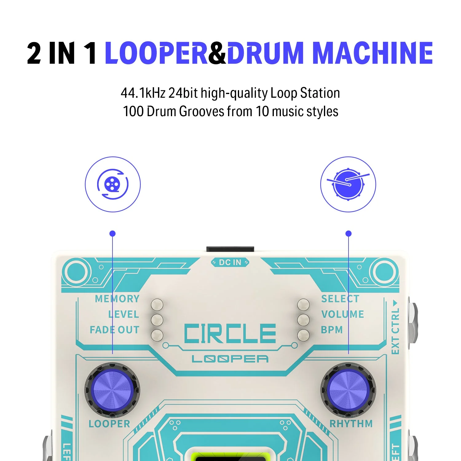 Donner Circle Looper Guitar Pedal - Image 6
