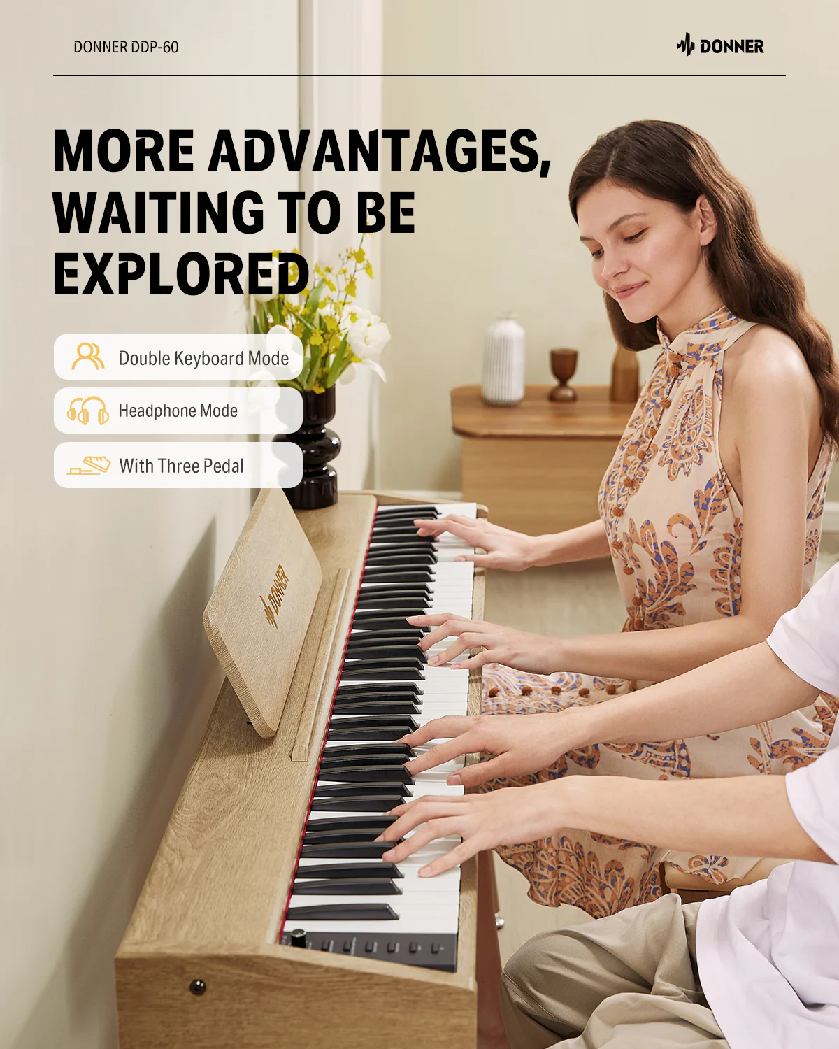 Donner DDP-60 Semi-Weighted Digital Piano - Image 20