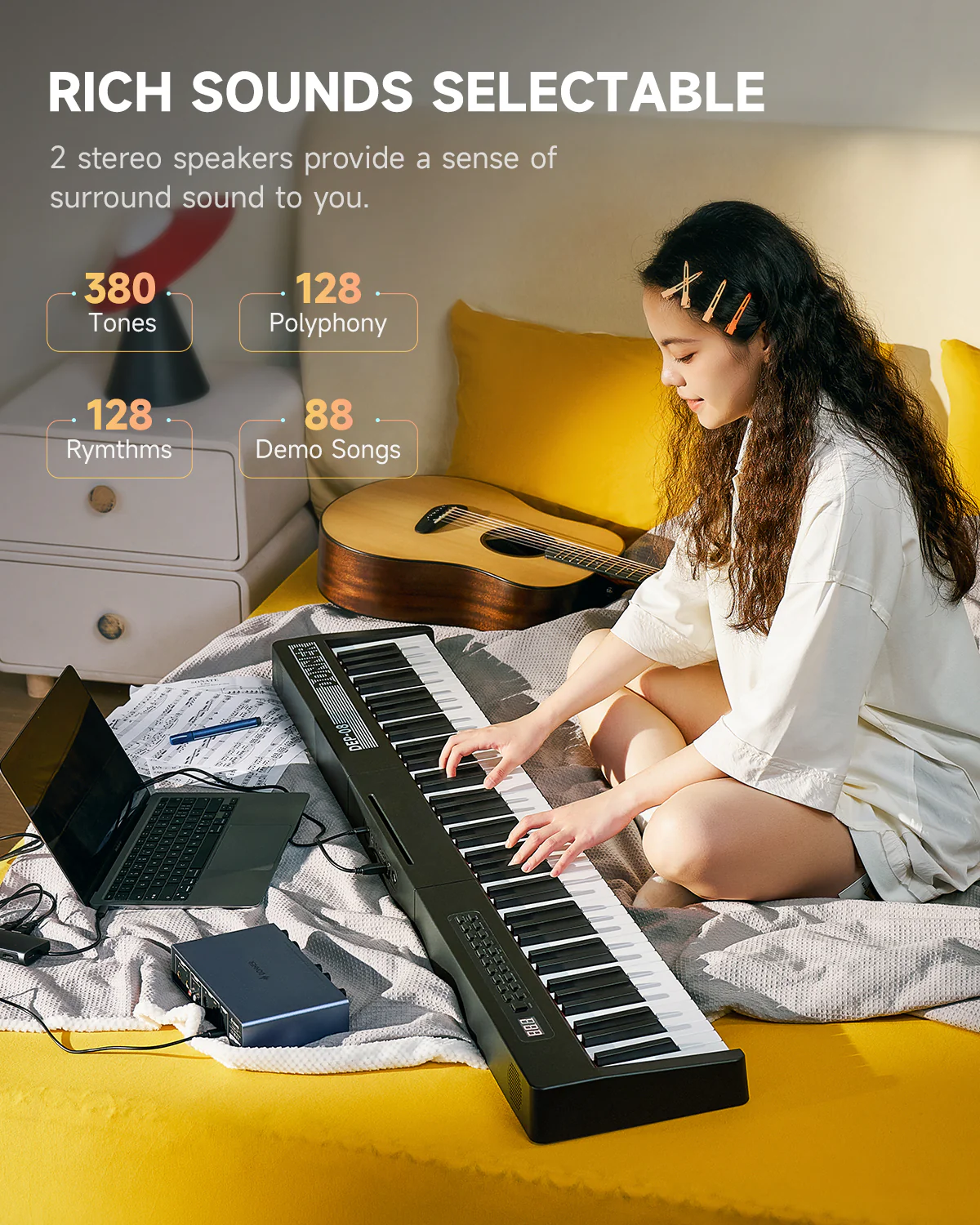 Donner DEP-08 Portable Beginner Digital Piano with Stand - Image 4