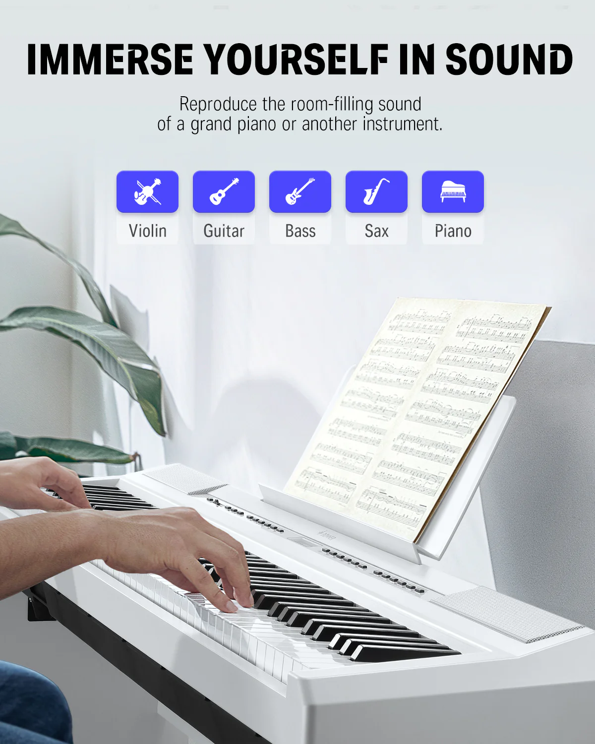 Donner DEP-20 Weighted Digital Piano with Stand - Image 20