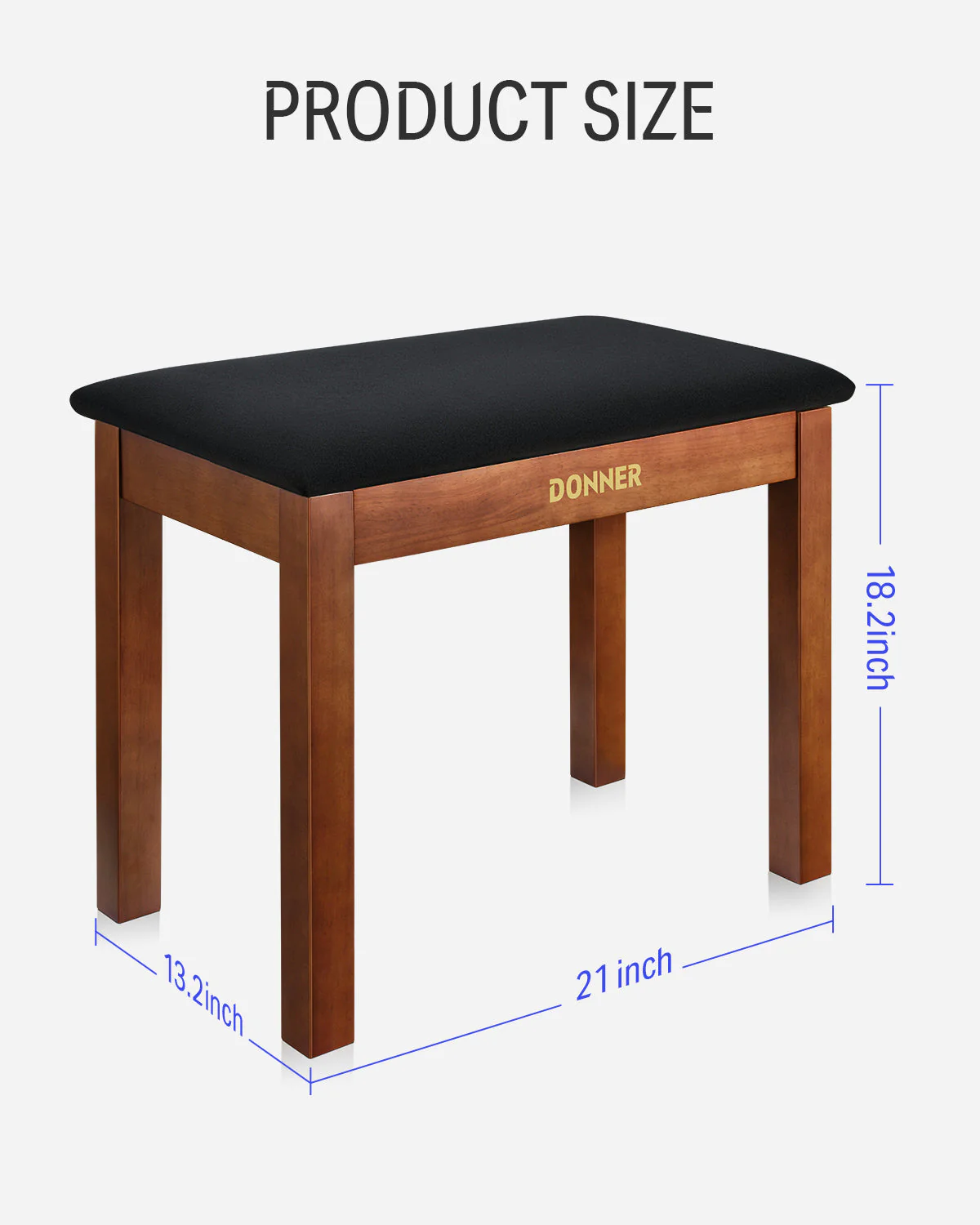 Donner DKB-10 Solid Wood Flip Piano Bench - Image 6