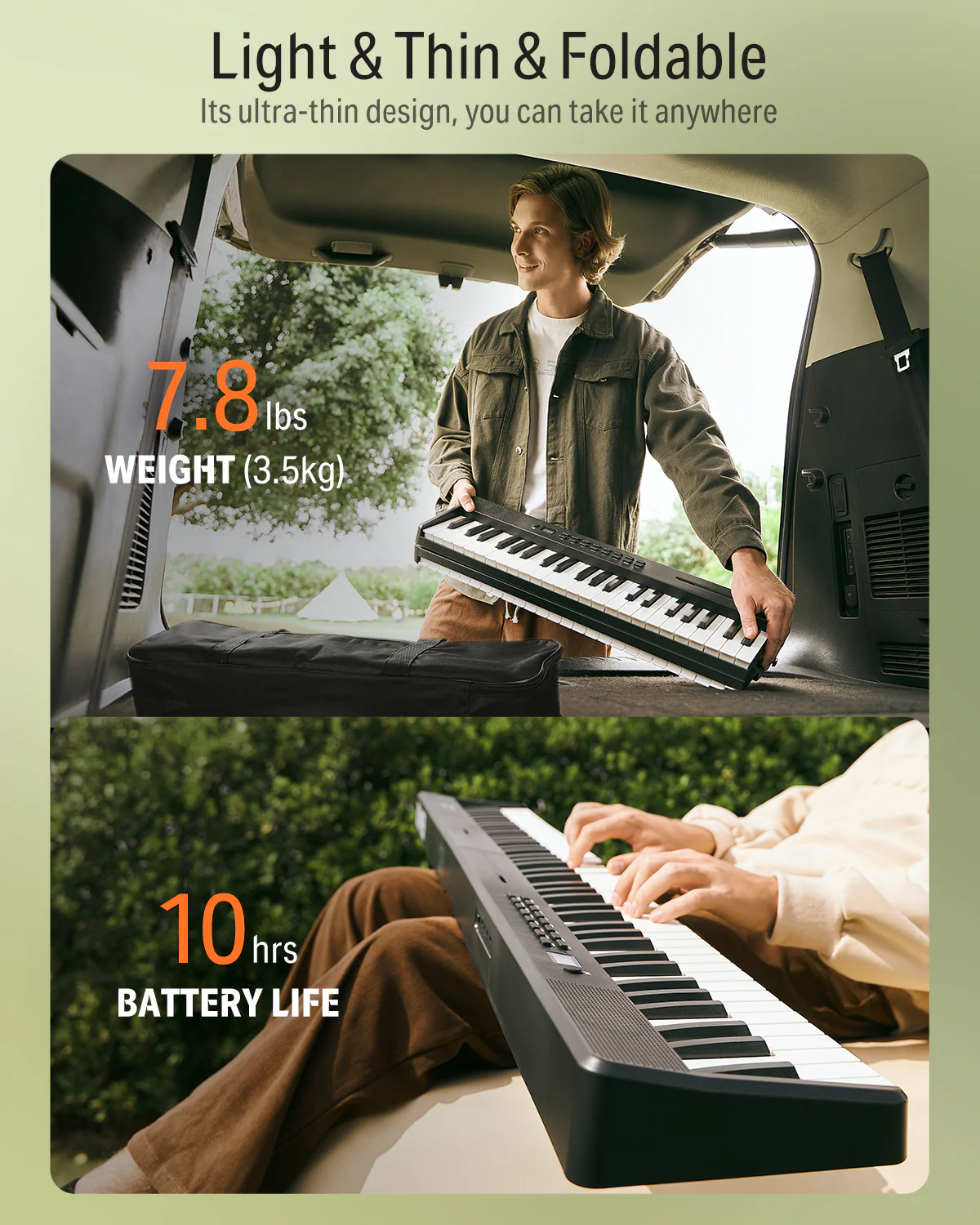 Donner DP-10 Foldable Semi-Weighted Digital Piano - Image 4