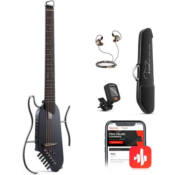Donner HUSH™ I Acoustic-Electric Travel Guitar - Image 3