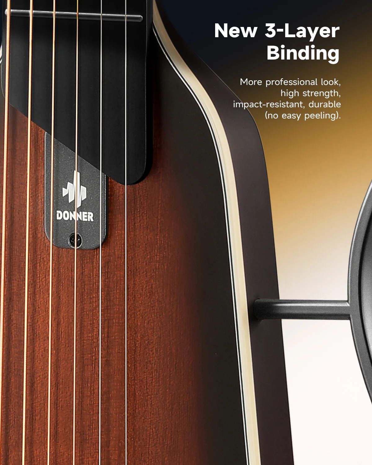 Donner HUSH™ I Acoustic-Electric Travel Guitar - Image 36
