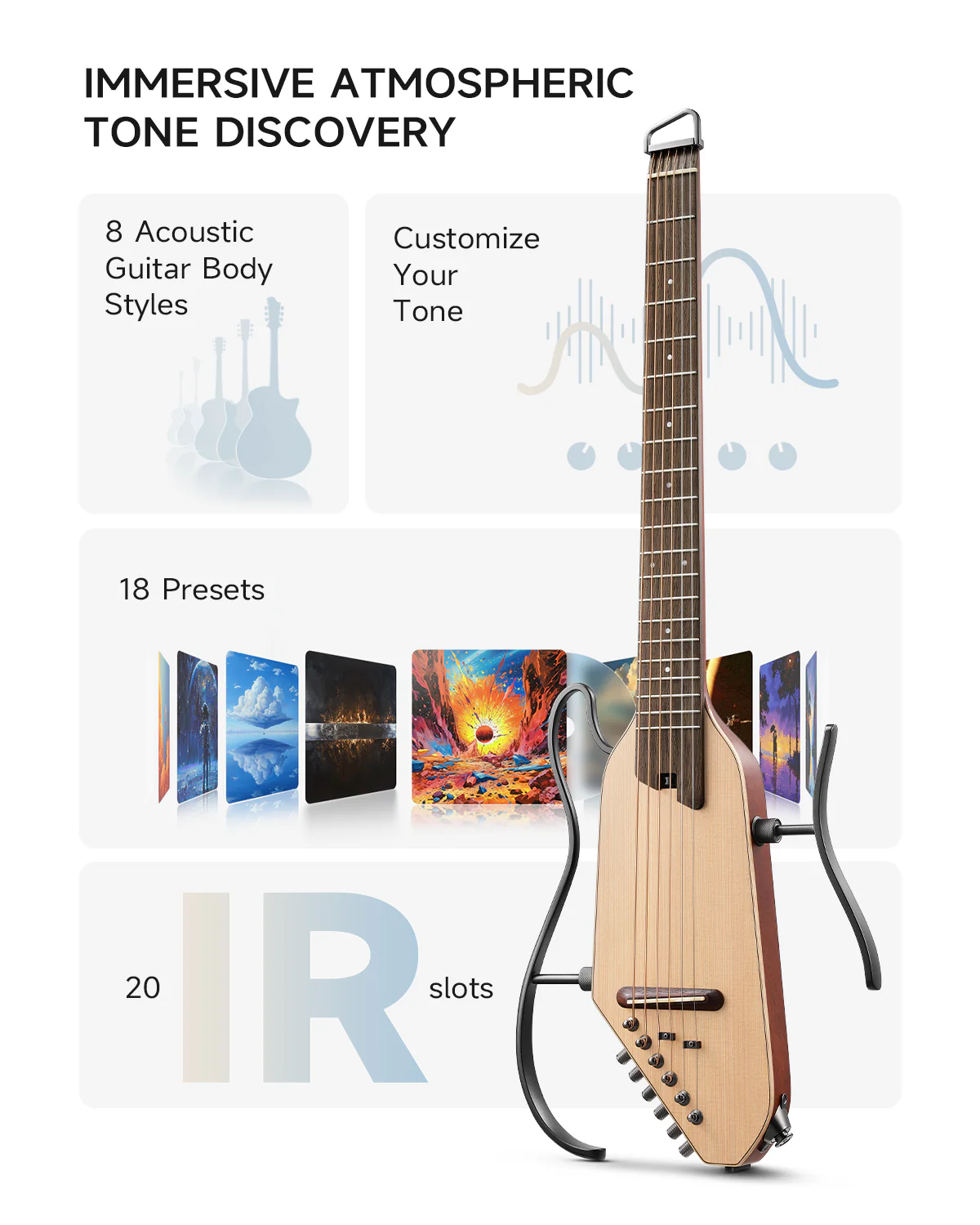 Donner HUSH™ I PRO Acoustic-Electric Travel Guitar - Image 15