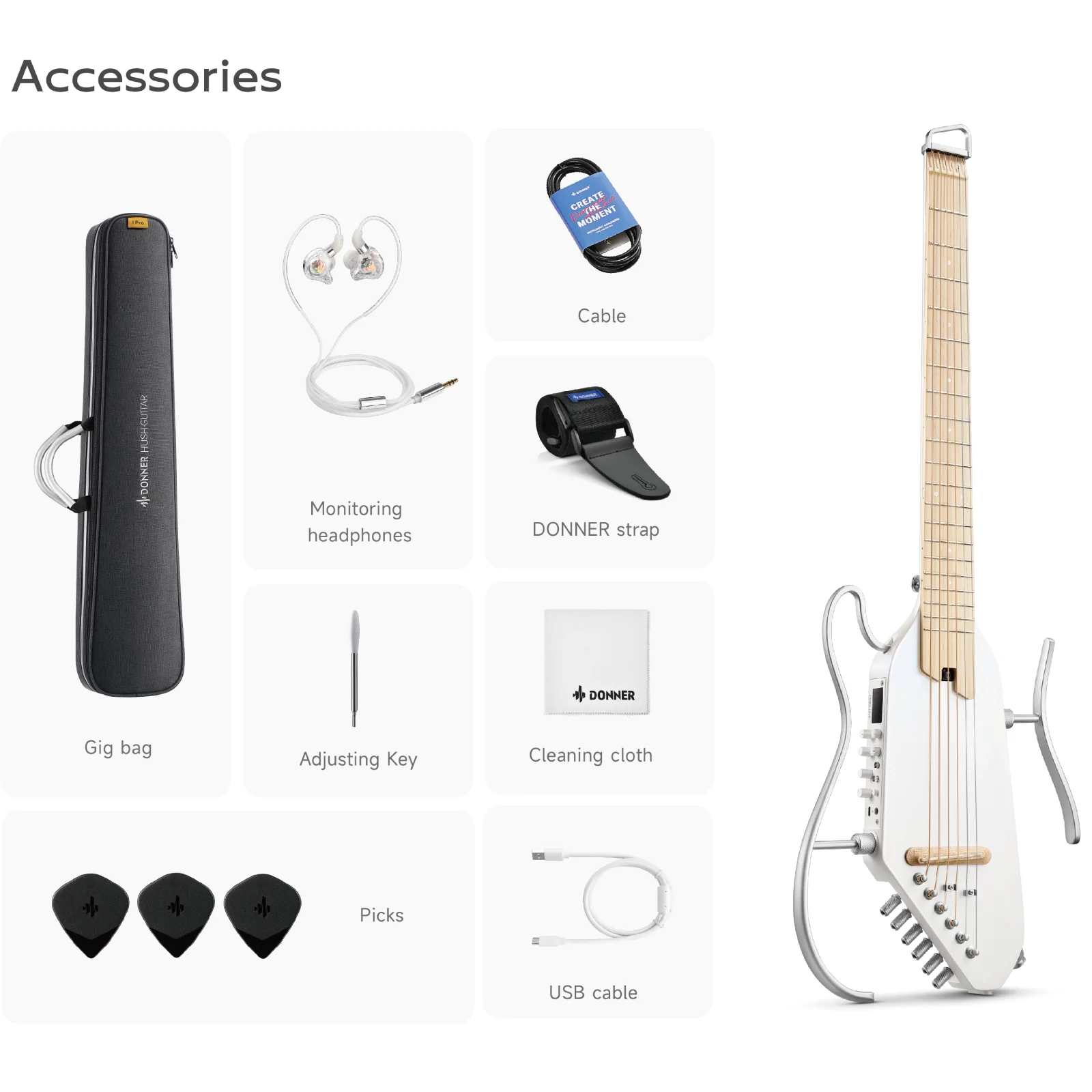 Donner HUSH™ I PRO Acoustic-Electric Travel Guitar - Image 22