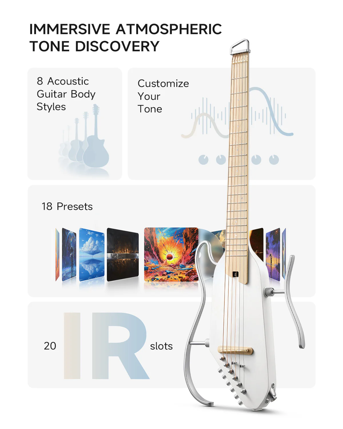 Donner HUSH™ I PRO Acoustic-Electric Travel Guitar - Image 23
