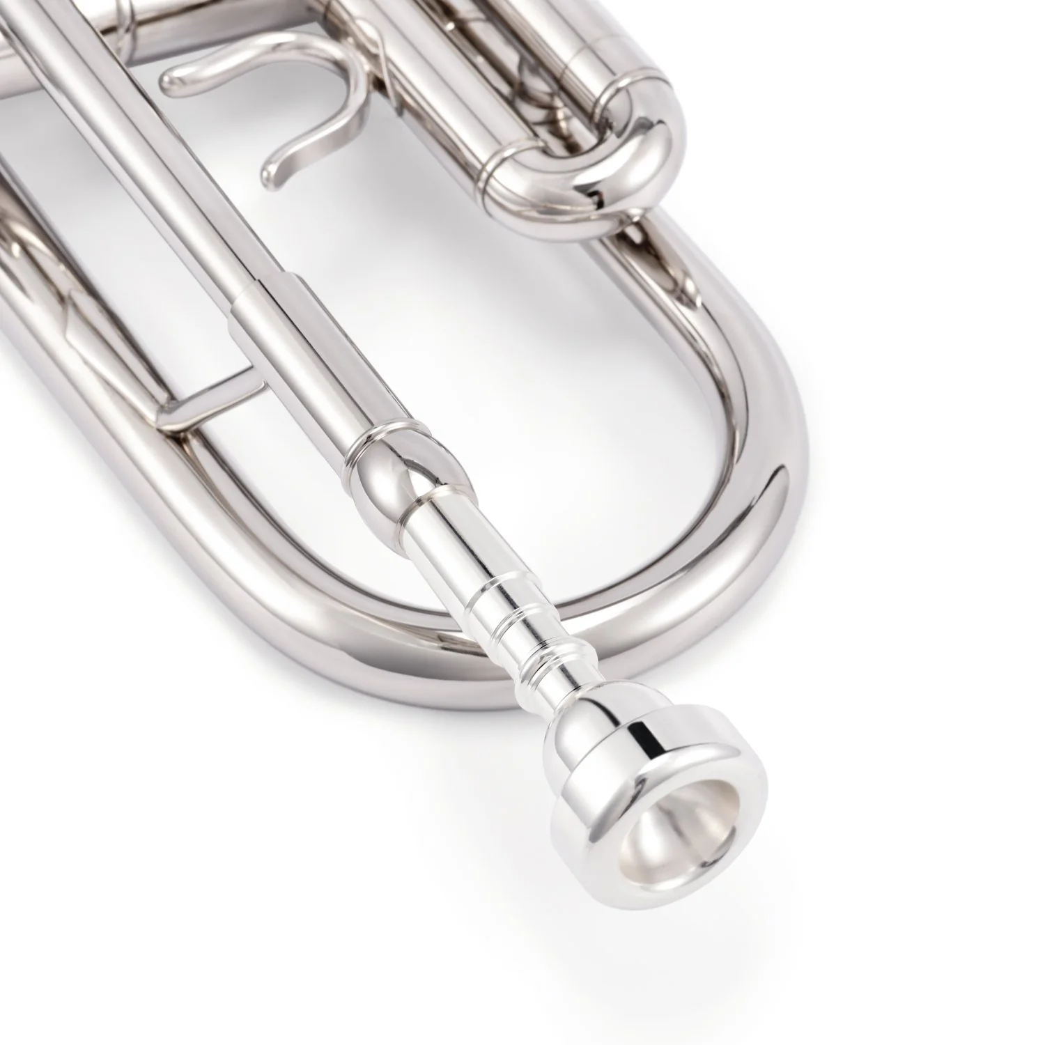 Eastar ETR-380N Trumpet Standard Student Bb Trumpet Set with 7C Mouthpiece,White Gloves,Cloth,Valve Oil,Cleaning Suit,Hard Case,Nickel - Image 5