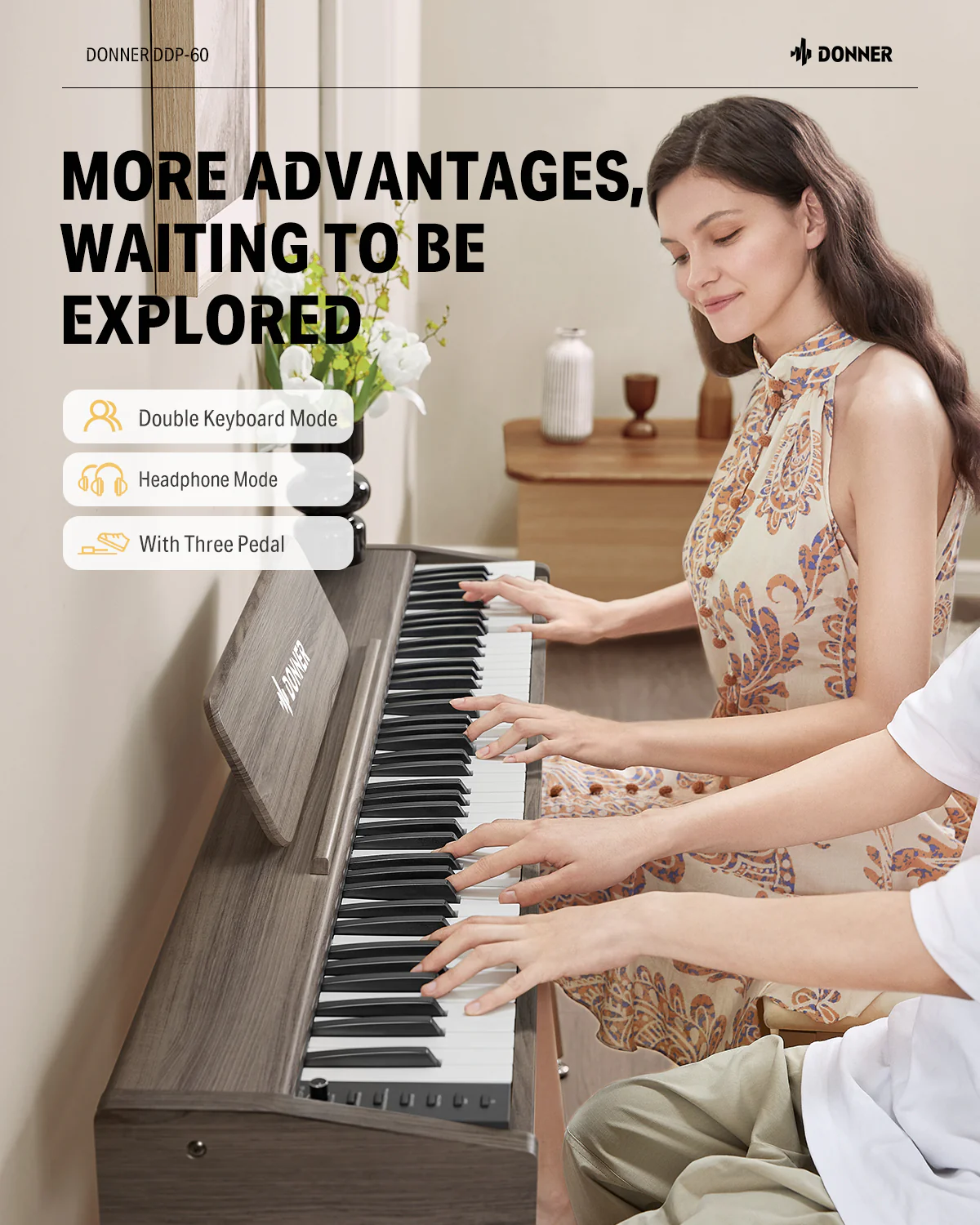 Donner DDP-60 Semi-Weighted Digital Piano - Image 32